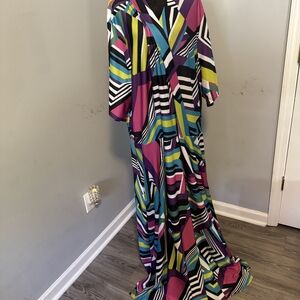 Never worn plus size Multicolored Faux Wrap Dress